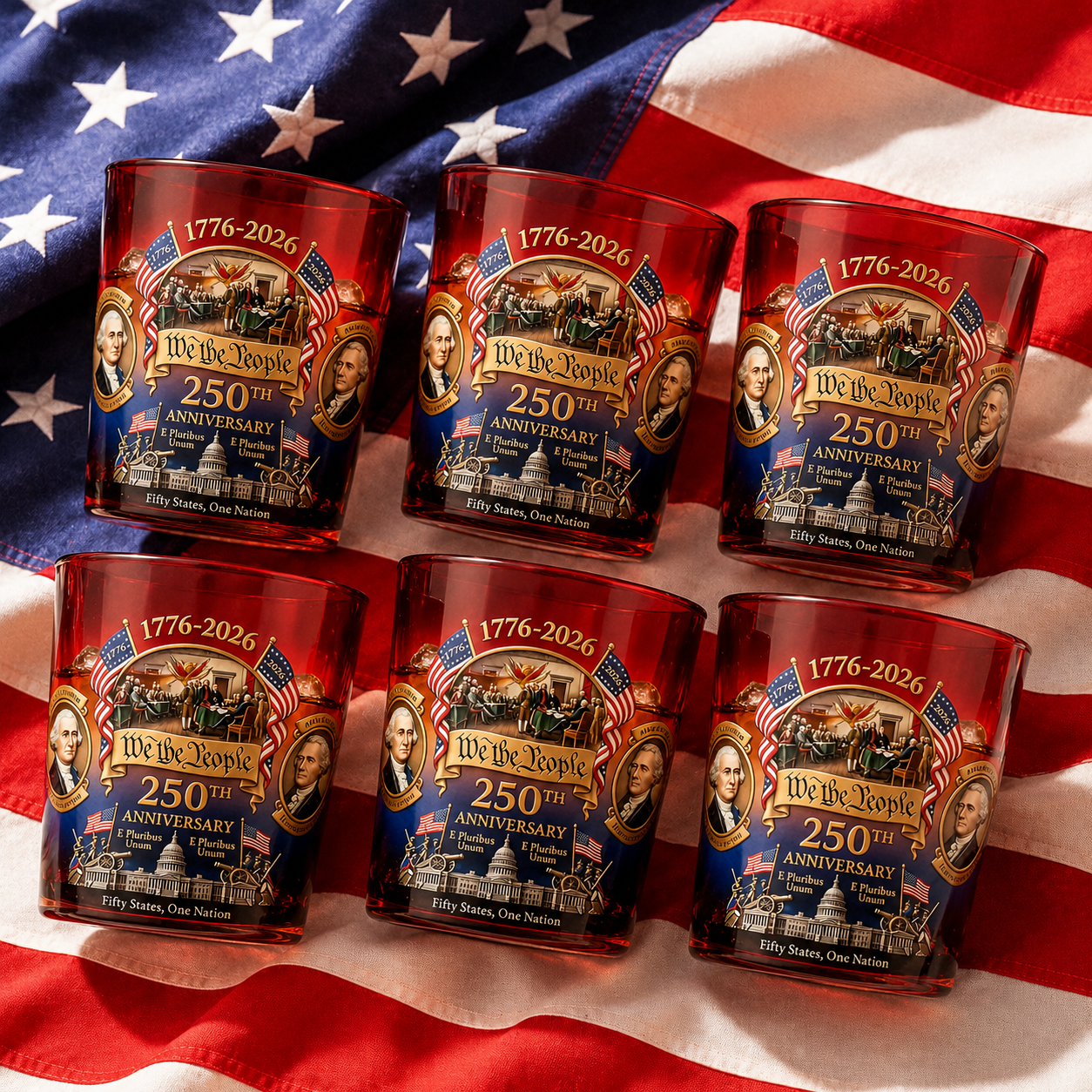 🔥LIMITED EDITION — WE THE PEOPLE 250™ WHISKEY GLASS
