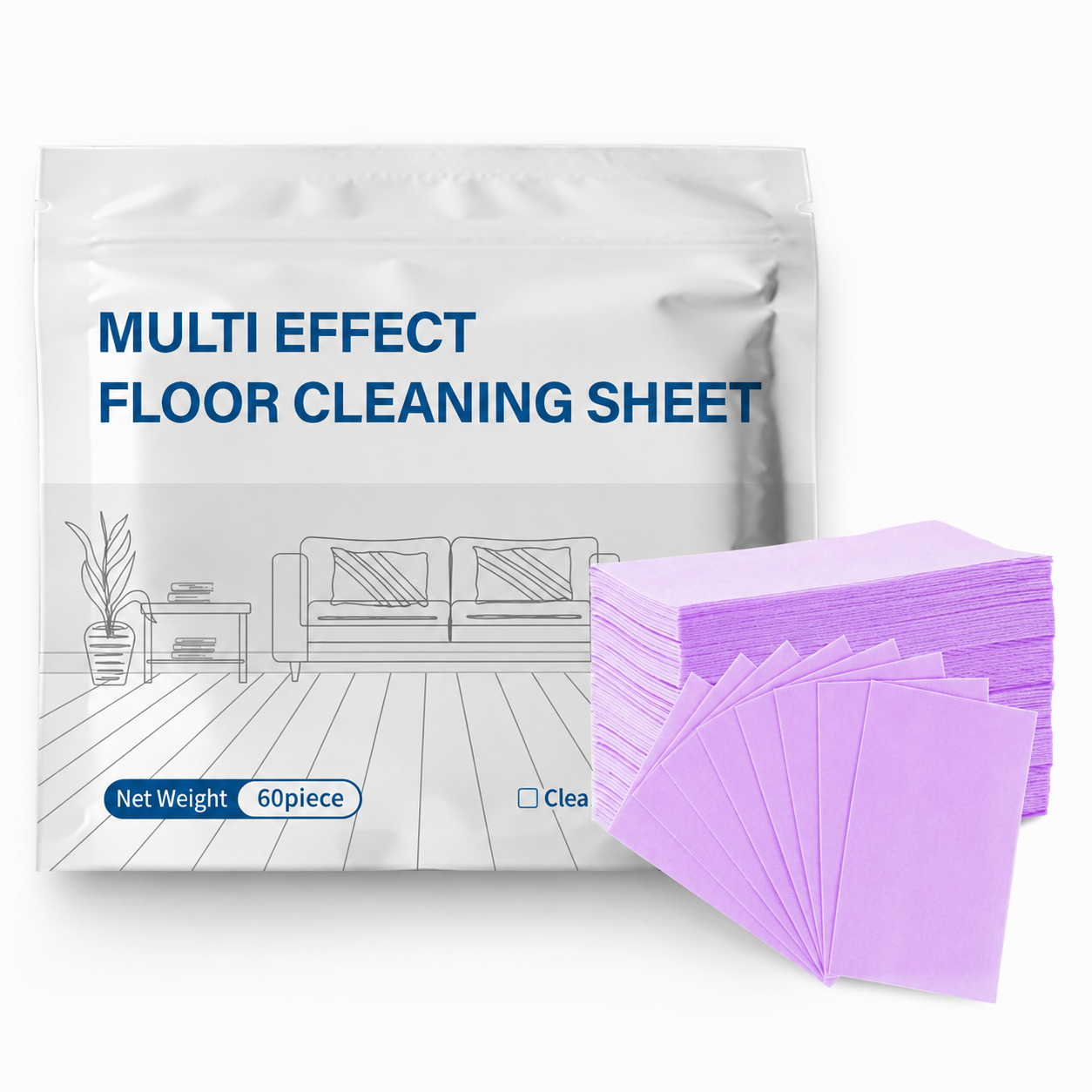 🔥 Buy 1 Get 1 FREE | 60-Piece Multi-Effect Floor Cleaning Sheets
