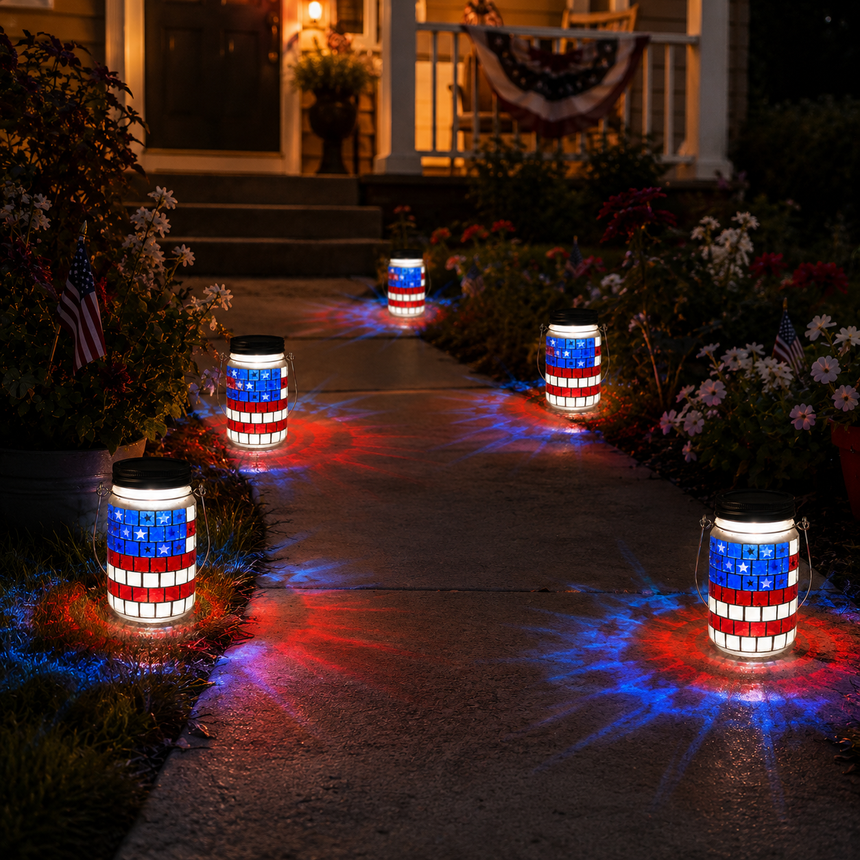 Today Only – 70% OFF🔥4th of July Solar Patriotic Mason Jar Lantern