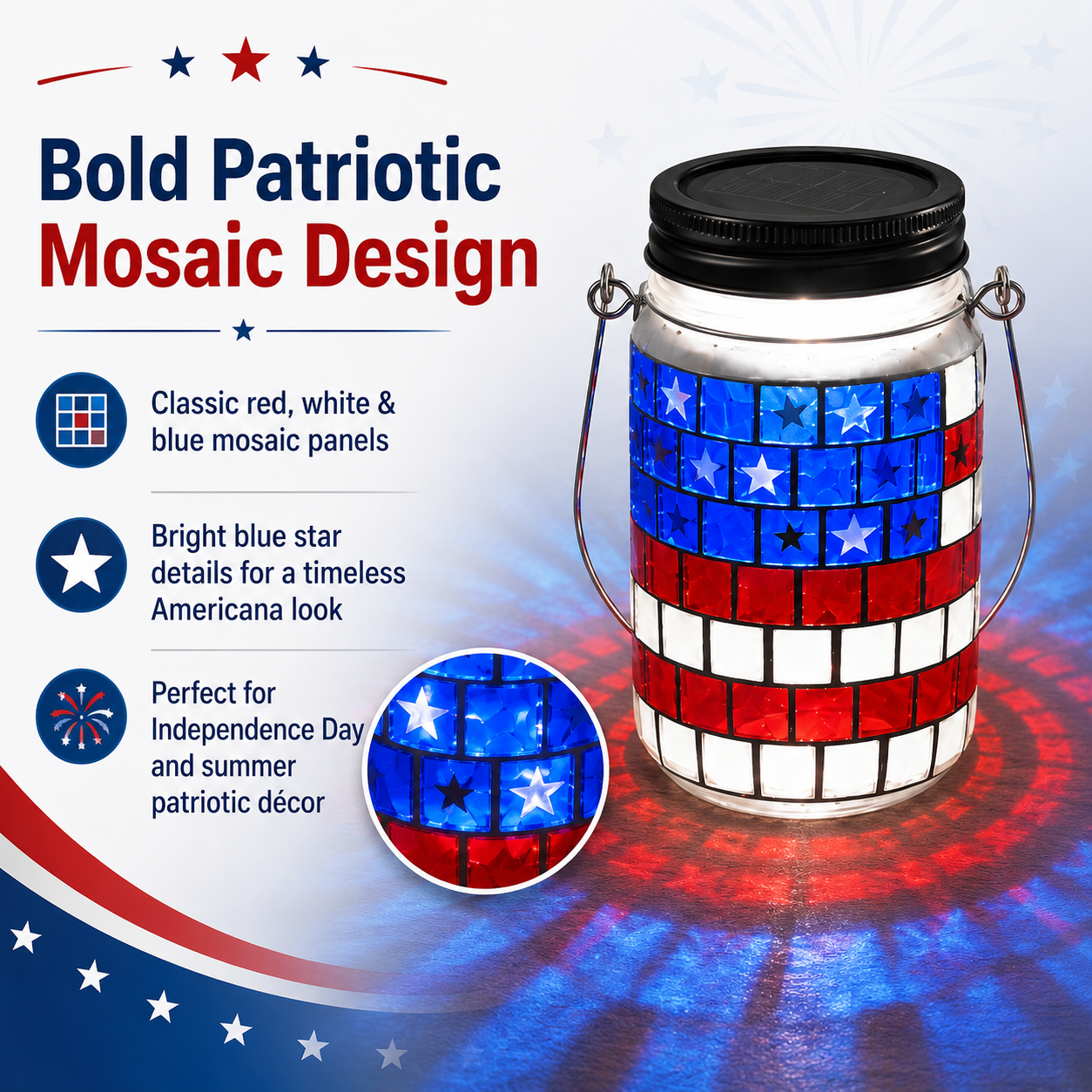 Today Only – 70% OFF🔥4th of July Solar Patriotic Mason Jar Lantern