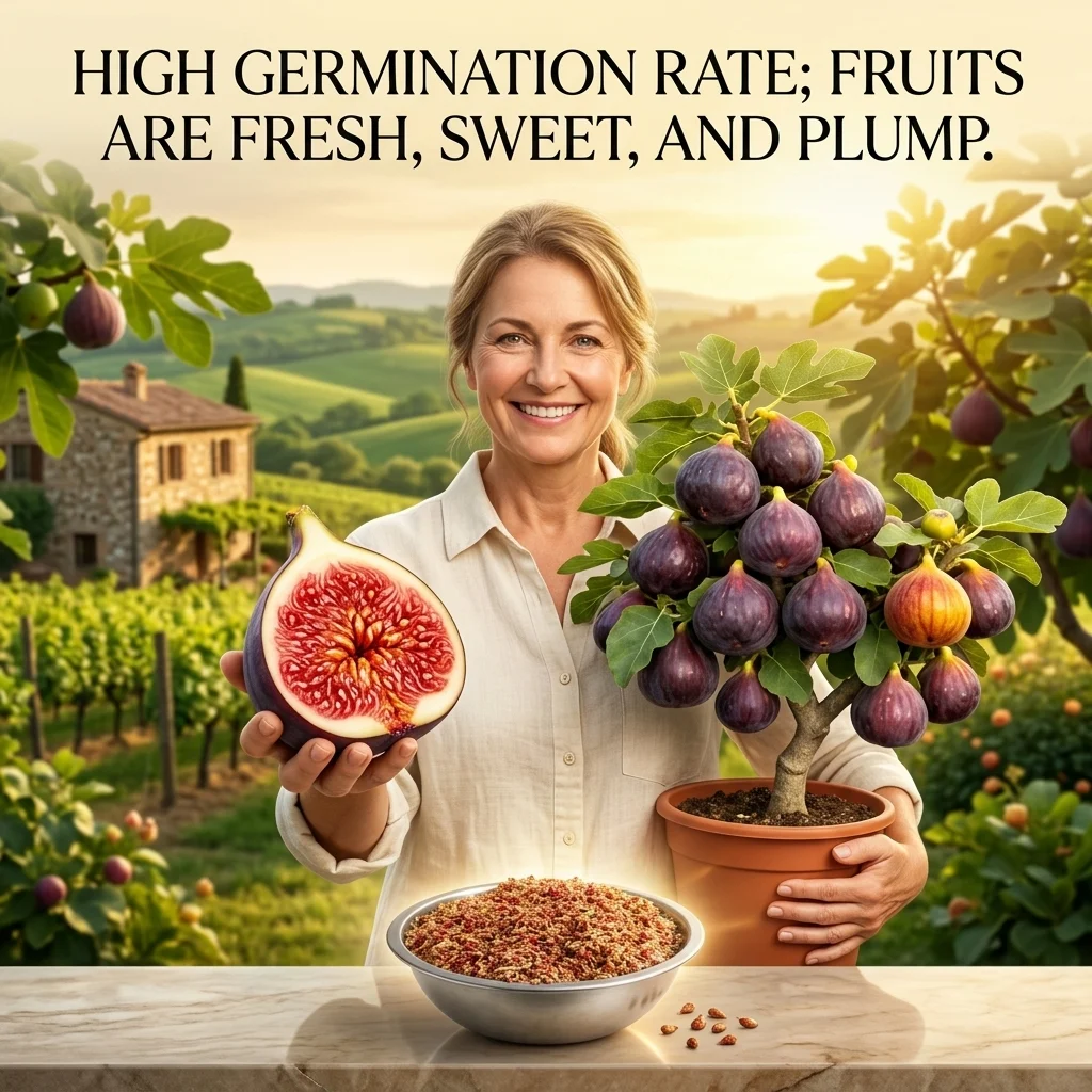 🌳🌳 High-Yield Dwarf Fig Tree – Fast-Growing, Sweet & Crisp Fruit, Perfect for Pots, Balconies & Farms