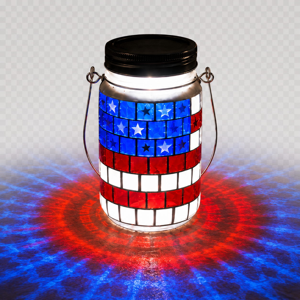 Today Only – 70% OFF🔥4th of July Solar Patriotic Mason Jar Lantern